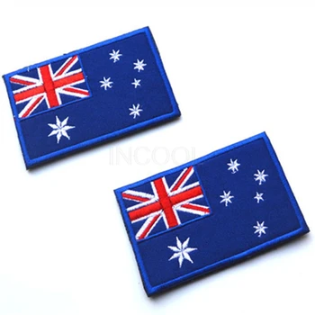 Išsiuvinėti/PVC Pleistras Australijos Vėliava Moralę Pleistras Gumos Taktinis Emblema Emblemos Siuvinėjimo Lopai Striukės Jean Kuprinė Bžūp