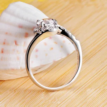 Jz274 925 sterlingas sidabro-papuošalai claddagh žiedai inkrustacijos cirkonis juvelyriniai dirbiniai moterų anillos mujer vestuviniai žiedai bague femme anel