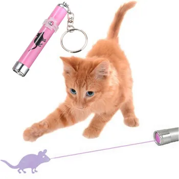 Kūrybos Juokingas Naminių Kačių Žaislai Portable LED Lazerinio žymeklio šviesa Pen, Su Ryškiai Animacija Pelės Šešėlių Katė Žaislas Spalva Atsitiktinis