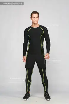 2017 18 karšto apatinis trikotažas vyrams, apatinis trikotažas rinkiniai 3/vnt suspaudimo apatiniai vyrų fitneso drabužių