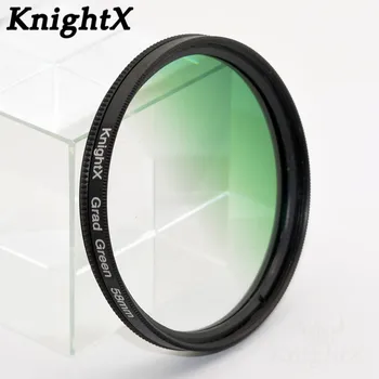KnightX Grad, Žalios spalvos, filtras, nikon canon 18-55 d80 anamorphique objektyvas eos 7d 600d fotografijos lentes para 52mm 58mm 67mm