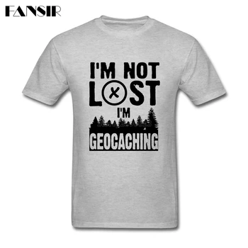 2017 Naujas Vasaros T-shirt Vyrai Berniukas aš Ne viskas Prarasta, esu Geocaching Vyrų Marškinėliai trumpomis Rankovėmis O Kaklo Vaikinai Drabužiai