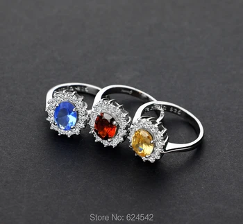 925 sterlingas sidabro žiedas, aulic royal efektingas papuošalai, imperial concubine mėlyna klasikinis žiedas, raudona kristalų moterų papuošalai