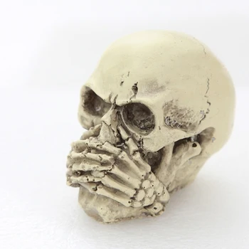 Helovinas silikono formos kaukolė žvakių liejimo formos handemade muilo formų Skeletas galvą į jo burną formos pelėsių kvapas, akmens liejimo formos