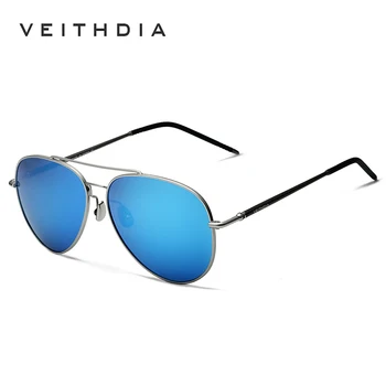 VEITHDIA Aliuminio Magnio Aviacijos Poliarizuota mens akiniai nuo saulės ženklo dizaineris Pasukti 180 laipsnių kampu kojos Saulės Akiniai Moterų atspalvių
