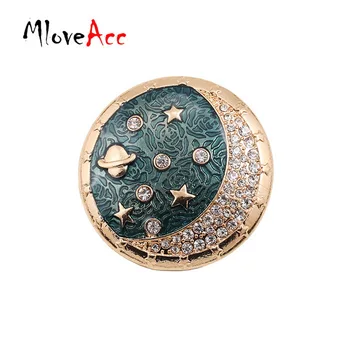 MloveAcc Prekės 2017 Naują Atvykimo Mados Dizaino Emalio Kristalinis Mėnulis Space Star Kostiumas Sagės, segtukai, Papuošalai, Aksesuarai Moterims