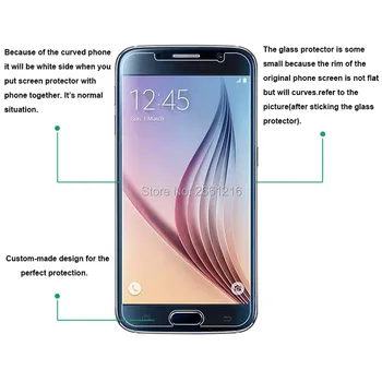 Samsung Galaxy S6 s 6 Grūdinto Stiklo 9H 2.5 D Premium Screen Protector, Plėvelės Samsung Galaxy S6 G9200 5.1