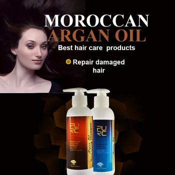 Plaukų šampūnas ir plaukų kondicionierius 250ml 2 vnt pure Maroko argano aliejus, šampūnas ir plaukų priežiūros proudcts nemokamas pristatymas