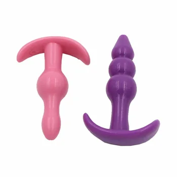 2VNT/KOMPLEKTAS Silikono Analinis Žaislai Butt Plug Analinis Kaištis Dildo Analinio Sekso Žaislus Moteris Vyrų Gėjų Prostatos Buttplug Sekso Produktai Erotiniai Žaislai