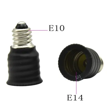 E10, kad E14 Lempos Laikiklis Keitikliai Įsukite Lemputę Bazės Halogeninės CFL, LED Šviesos Lizdas E14 Šviesos E10 Lempos Adapteris Keitiklis 12PCS