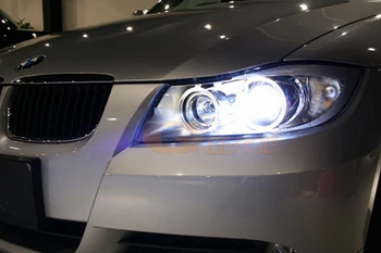 BMW 3 serijos E90 E91 325i 325xi 328i 328xi 330i 330xi 06-08 Puikios kokybės xenon baltas LED Angel Eyes lemputės Šviesos Aureolė