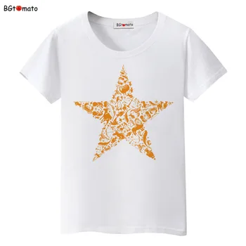 BGtomato asmenybės Grafiti saulės marškinėliai Populiari tendencija žvaigždės viršūnės Karšto pardavimo stilius patogus atsitiktinis tee marškinėliai