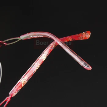 Naujas Pusė Ratlankio Stačiakampio Moterų Akiniai Nerūdijančio Plieno akinių recepto akiniai RXable 6289 dydis 49-18-131