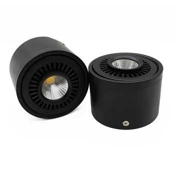 Paviršinės montuotės juodas kūnas, COB led lemputė 5W/7W/9W/20W led lempos AC85-265V vietoje šviesos su led driver balta/šiltai balta/šaltai balta
