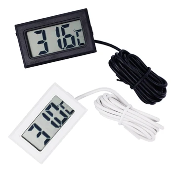 10vnt/ daug Skaitmeninis LCD Zondas Šaldytuvas FreezerThermometer Thermograph už Šaldytuvas