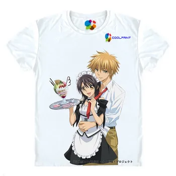 Coolprint Japonų Anime Marškinėliai Maid Sama T-Shirts Multi-stiliaus trumpomis Rankovėmis Ayuzawa Misaki Usui Takumi Cosplay Kostiumų Kawaii